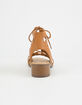 CITY CLASSIFIED Strappy Lace Up Cognac Womens Sandals image number 4