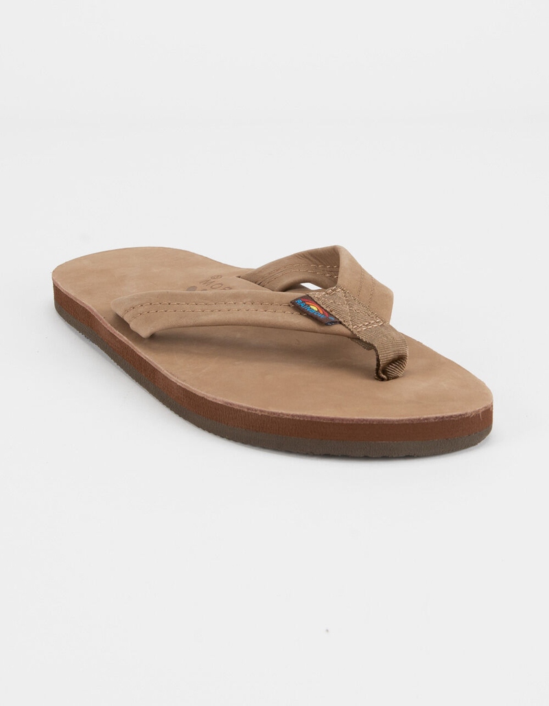 RAINBOW Single Layer Premier Leather Mens Flip Flops image number 0