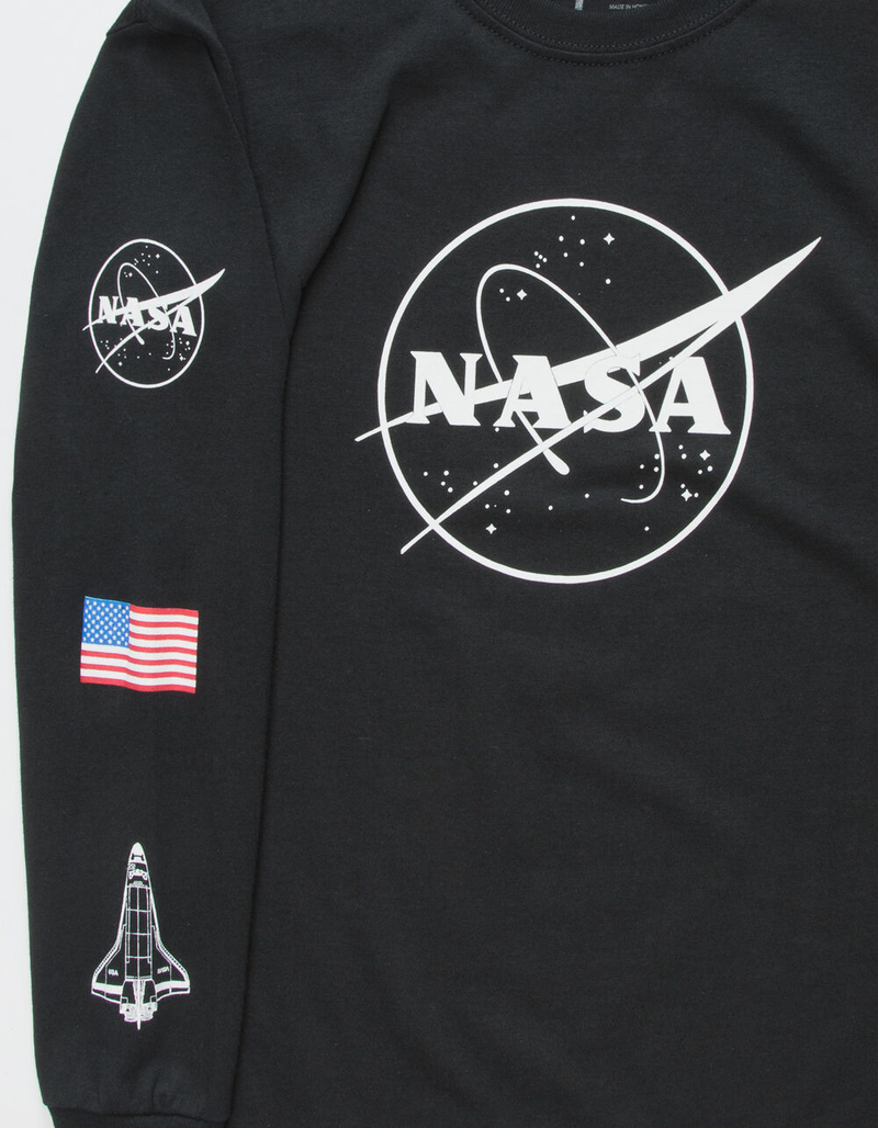 NEON RIOT NASA Symbol Black Boys T-Shirt image number 1