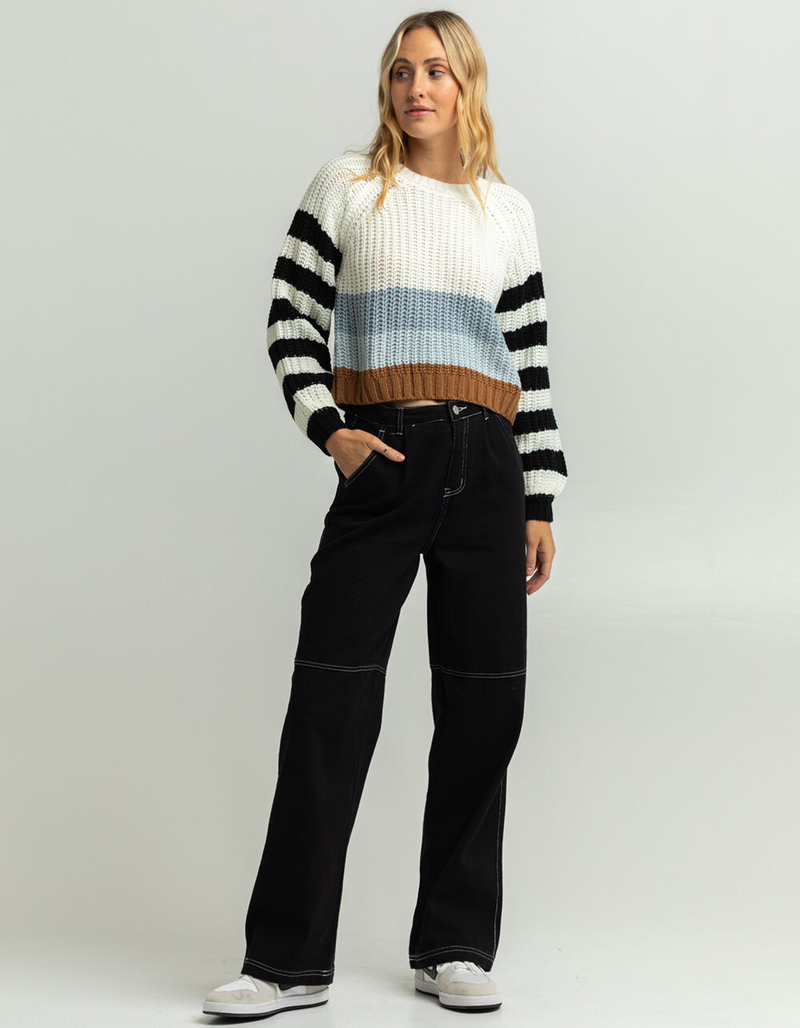 FULL TILT Color Block Stripe Womens Sweater image number 3