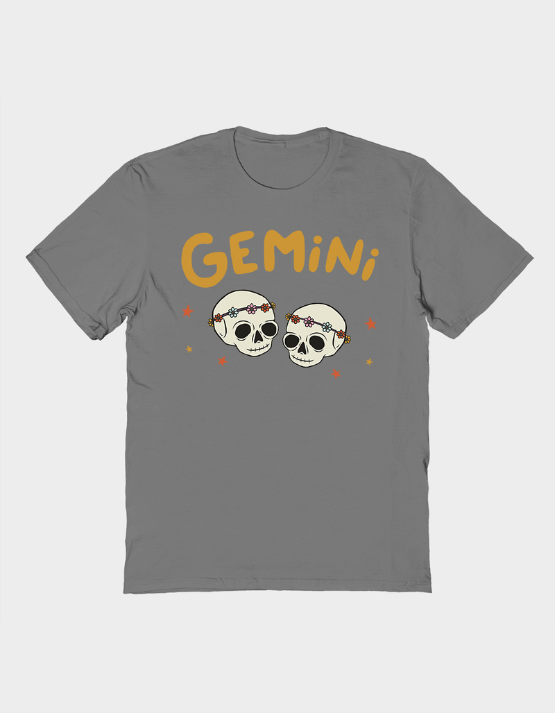 THREADLESS Skeleton Zodiac Gemini Unisex Tee image number 0