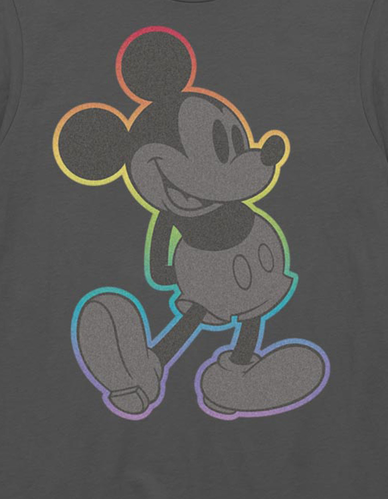DISNEY Mickey Rainbow Outline Unisex Tee image number 1