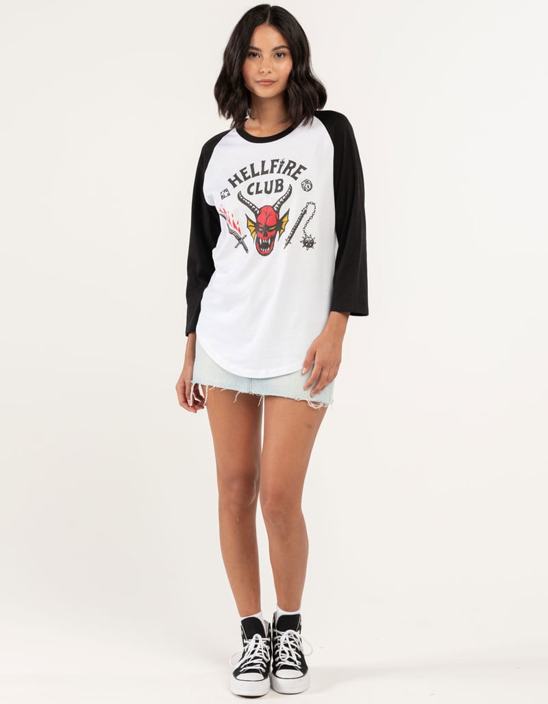 STRANGER THINGS Hellfire Club Unisex Raglan Tee image number 4