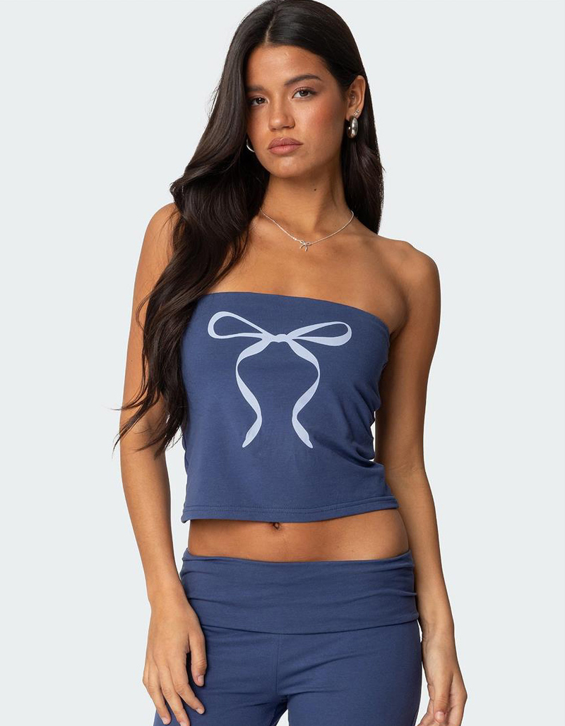 EDIKTED Aiyana Bow Built In Bra Tube Top image number 0