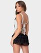 EDIKTED Kaia Polka Dot Tie Back Top image number 3