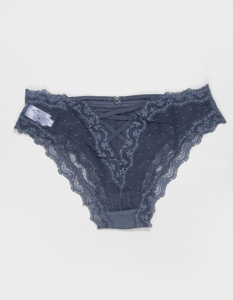 FULL TILT Polka Dot Lace Trim Bikini Panties image number 1