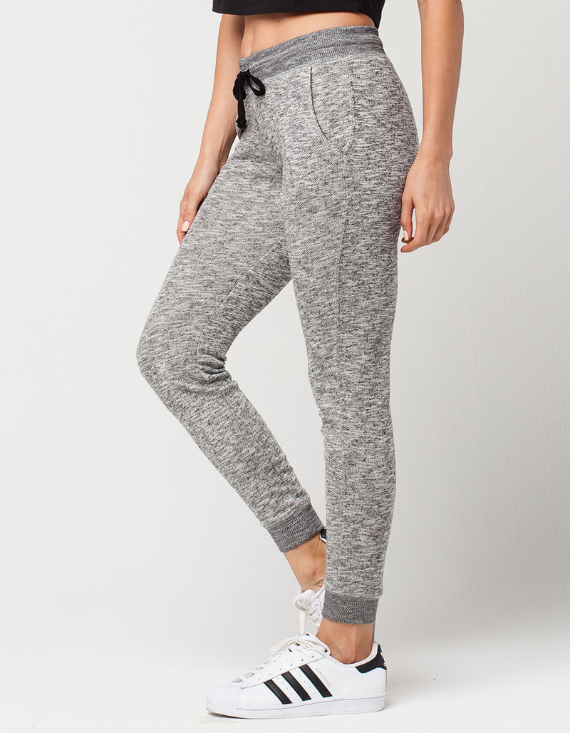 FULL TILT Essential Marled French Terry Womens Jogger Pants image number 1