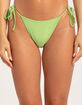 DAMSEL Shiny Tie Side Bikini Bottoms image number 2