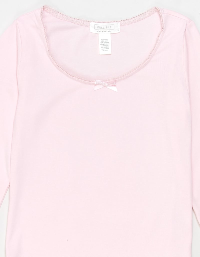 FULL TILT Bow Trim Girls Long Sleeve Tee image number 1