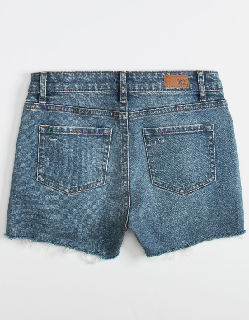 RSQ Vintage High Rise Destructed Girls Denim Shorts image number 2