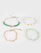 FULL TILT 4 Pack Beaded Floral Bracelet Set image number 1