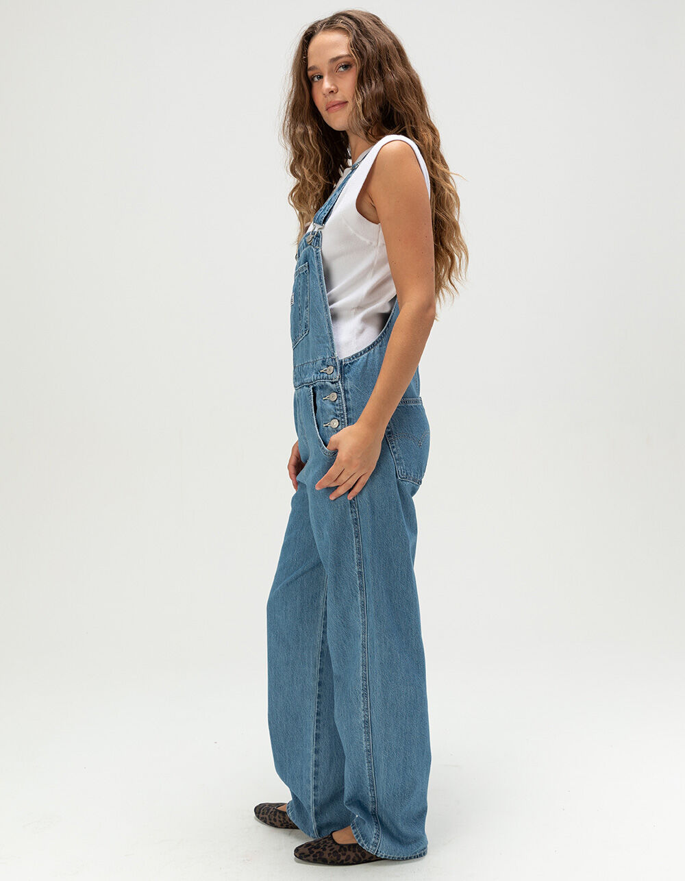 LEVI'S Vintage Denim Womens Overalls - Chill Day - MEDIUM INDIGO