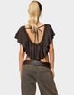 EDIKTED Deena Ruffled V-Neck Top image number 3