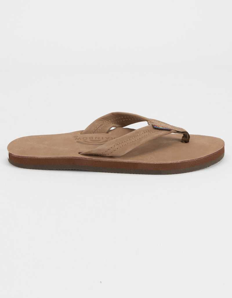 RAINBOW Single Layer Premier Leather Mens Flip Flops image number 2