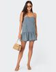 EDIKTED Dylan Denim Mini Dress image number 2