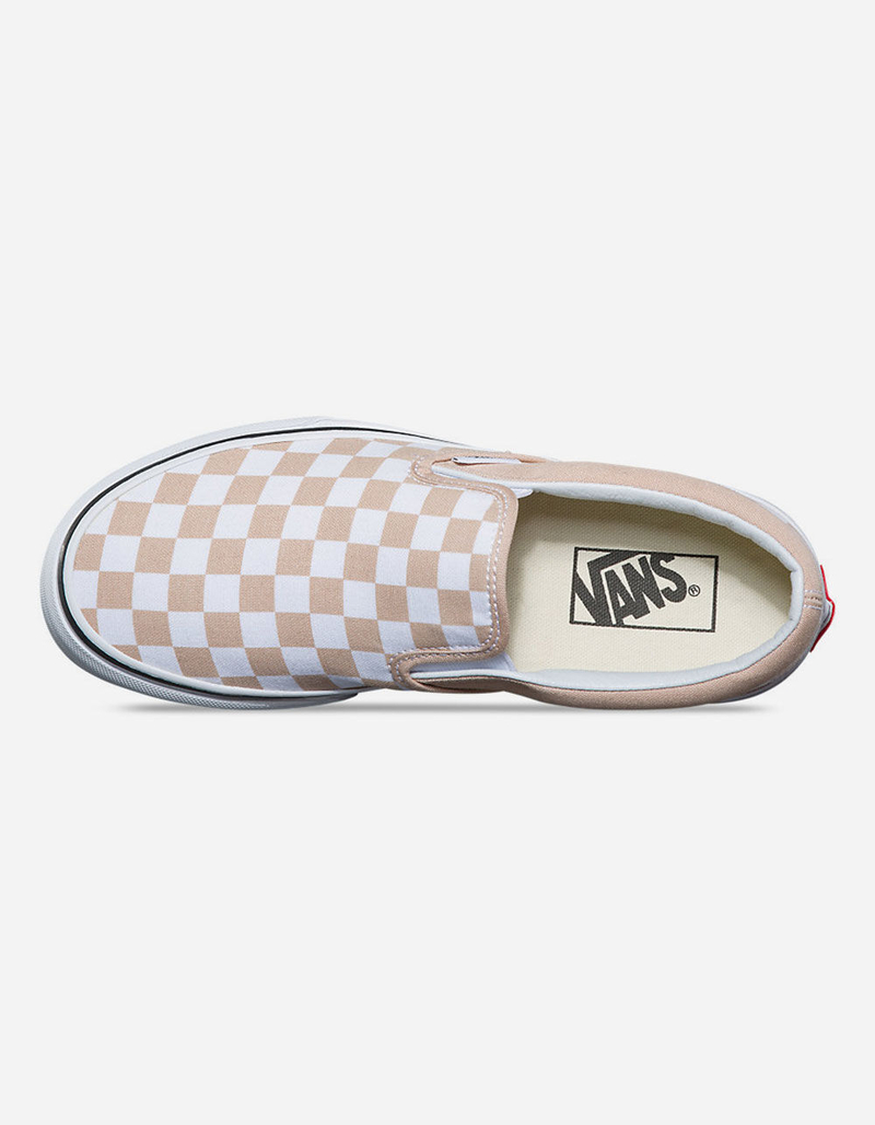 VANS Checkerboard Frappe & True White Classic Slip-On Womens Shoes image number 2