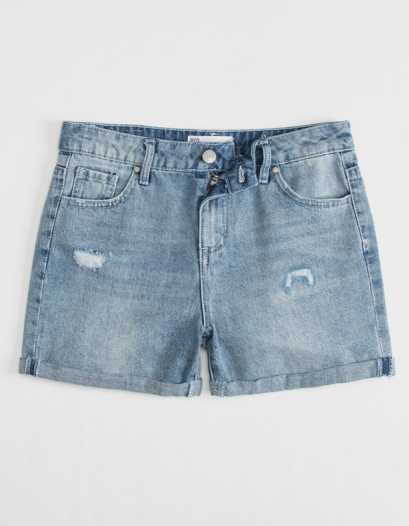 RSQ Paris Girlfriend Girls Ripped Denim Shorts image number 0