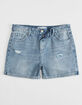 RSQ Paris Girlfriend Girls Ripped Denim Shorts image number 1
