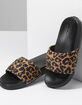 VANS Leopard Fur La Costa Girls Slide Sandals image number 4
