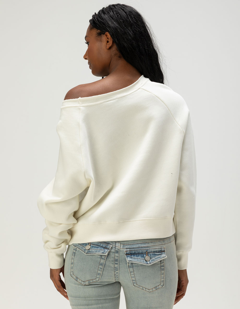 THE WILD COLLECTIVE Dallas Cowboys Womens Off The Shoulder Sweatshirt image number 3