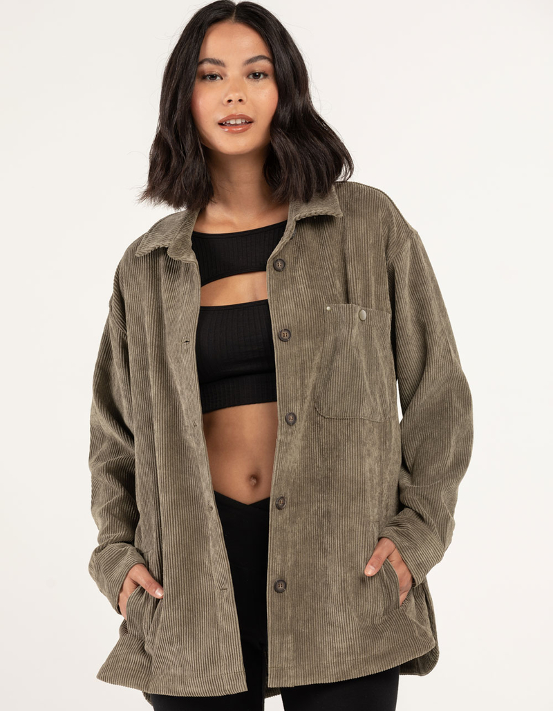 STOOSH Womens Corduroy Shacket image number 0