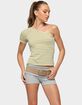 EDIKTED Eulia One Shoulder Striped Top image number 1