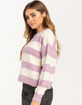 MAJOR LABEL Rugby Stripe Balloon Sleeve Womens Pullover Sweater image number 3