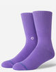 STANCE Icon Purple Mens Crew Socks image number 1