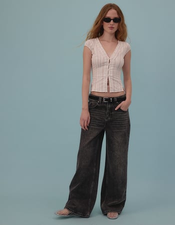 RSQ Womens Low Rise Ultra Baggy Jeans Primary Image