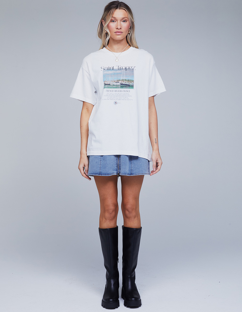 FULL TILT San Tropez Womens Boyfriend Tee image number 1