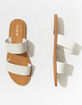 BAMBOO Double Strap White Womens Sandals image number 9