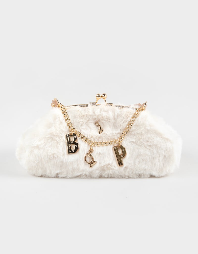 BABY PHAT Janet Frame Faux Fur Baguette Bag image number 1