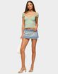 EDIKTED Shoulder Tie Lacey Sheer Mesh Top image number 5