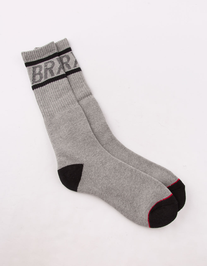 BRIXTON Tread Black Mens Crew Socks image number 0