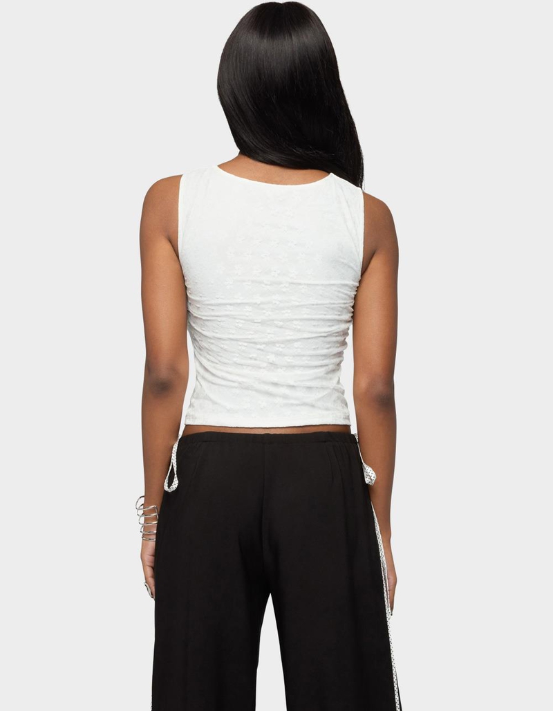 EDIKTED Elisia Twist Cutout Flower Lace Top image number 2