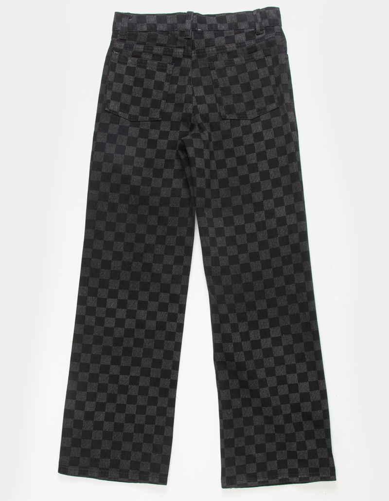 RSQ Girls High Rise Checker Wide Leg Jeans image number 2