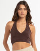 RSQ Womens Solid Halter Top image number 4