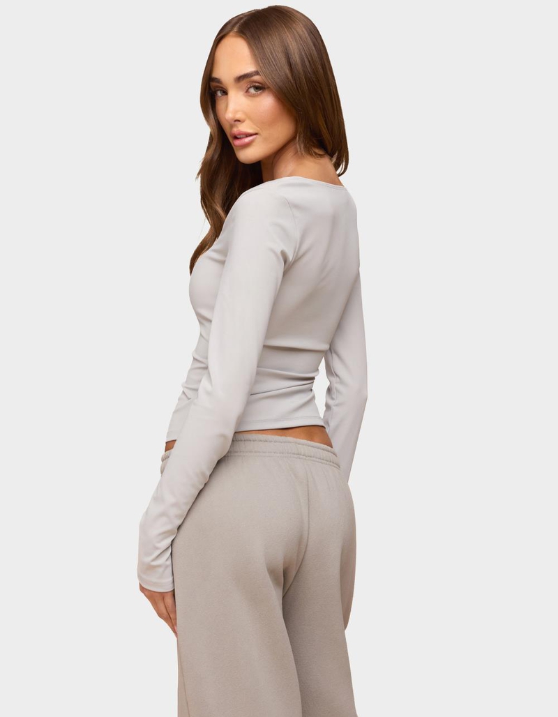 EDIKTED Hayden Square Neck Long Sleeve Top image number 2