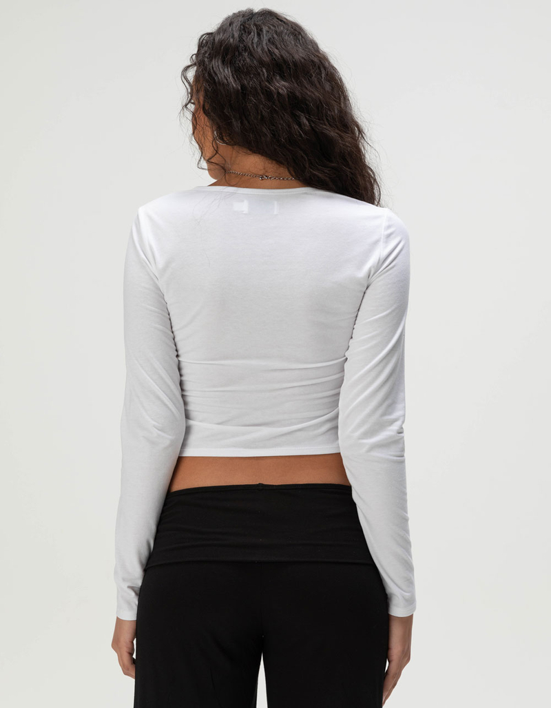 JUICY COUTURE Womens Long Sleeve Baby Tee image number 3