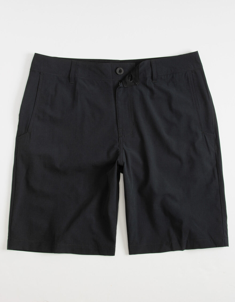 RSQ Mid Length Mens Charcoal Hybrid Shorts image number 1