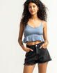 ABRAND JEANS High Rise Womens Relaxed Denim Shorts image number 1