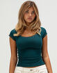 TILLYS Lace Trim Womens Tee image number 1