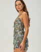 WEST OF MELROSE Womens Printed Mesh Flyaway Halter Top image number 4