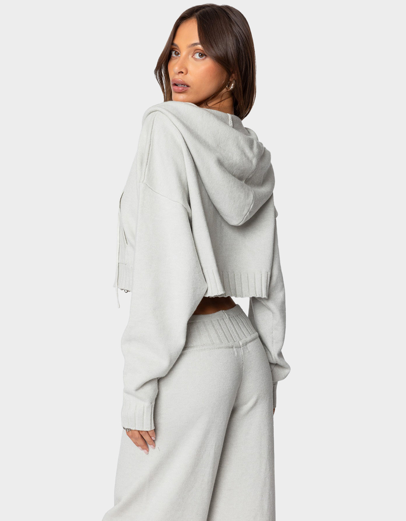 EDIKTED Russell Knit Hooded Cardigan image number 4