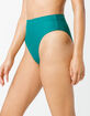 FULL TILT Solid High Waisted Emerald Bikini Bottoms image number 2