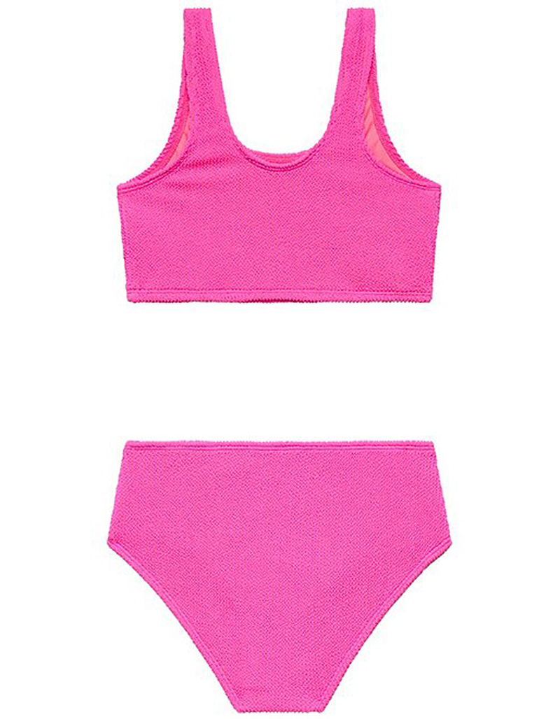 BEACH LINGO Girls Texture Bralette Bikini Set image number 1
