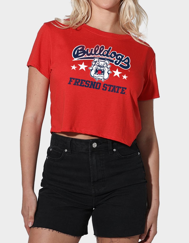 FRESNO STATE UNIVERSITY Bulldogs Womens Cropped Tee RED S Tillys