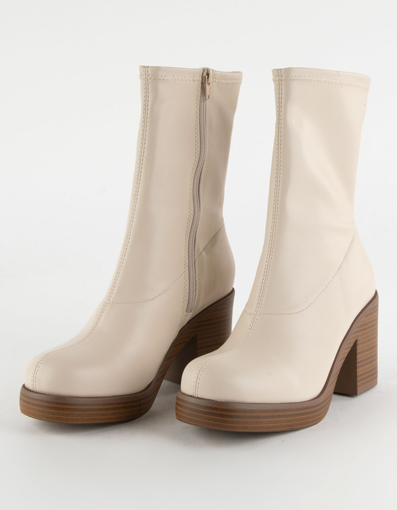 SODA Stretch Faux Leather Womens Boots image number 0