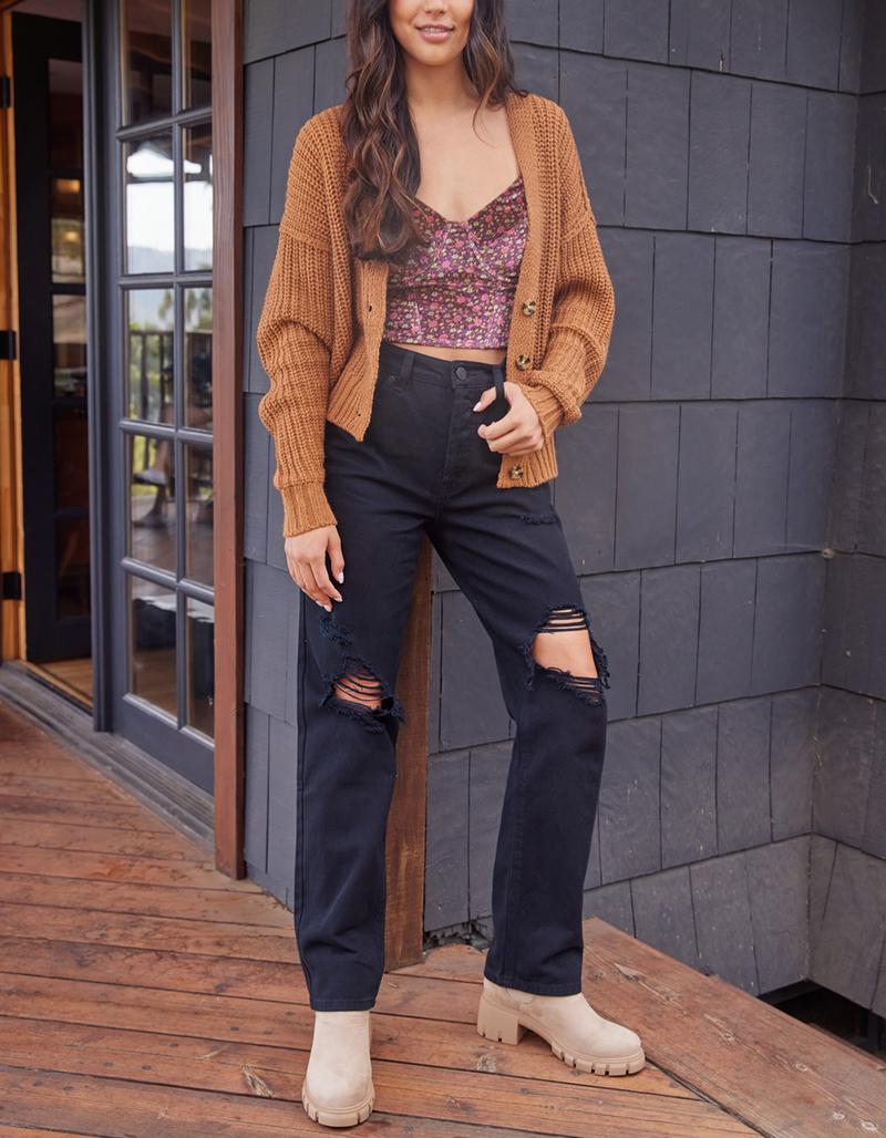 RSQ Womens High Rise Straight Leg Jeans image number 4