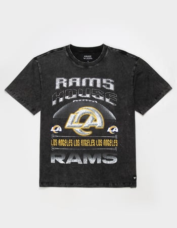 THE WILD COLLECTIVE Los Angeles Rams Chrome Mens Washed Boxy Tee Primary Image